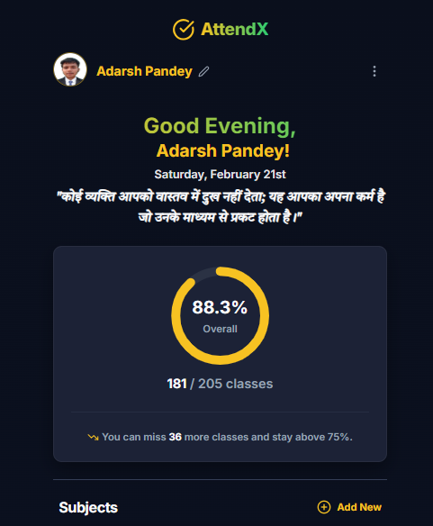 AttendX - Smart Attendance Analytics
