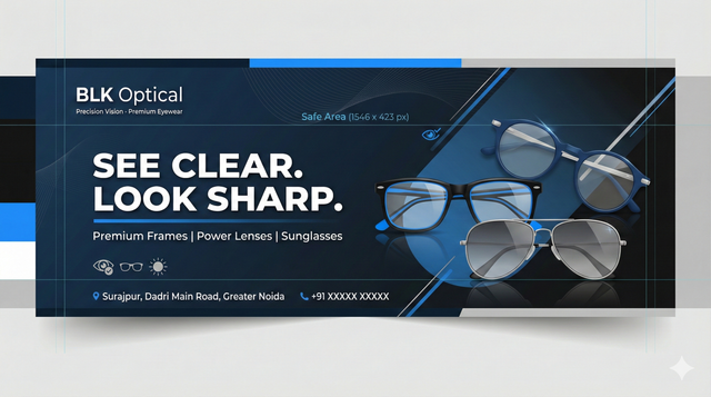BLK Opticals - Premium Eyewear Visual Identity